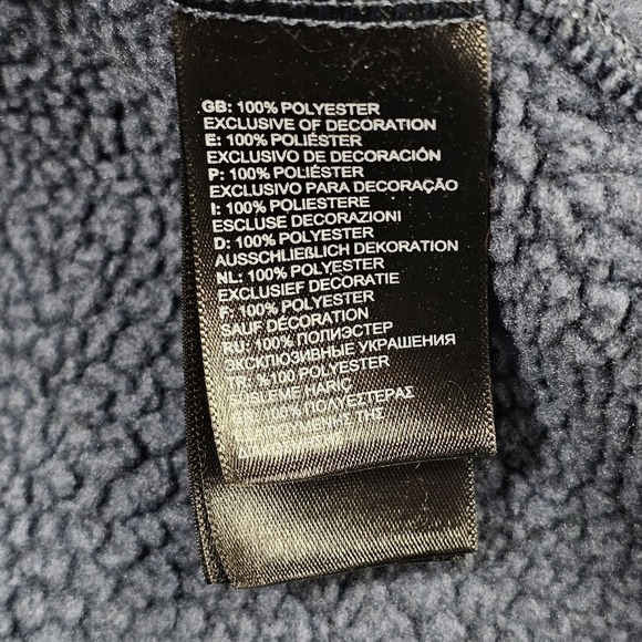 The North Face Mens XXL Pullover 1/4 Zip Sweatshirt Fleece Blue Orange - Picture 6 of 8